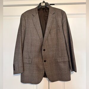 Brooks Brothers 1818 Fitzgerald Saxxon Wool Plaid Sports Coat 46R